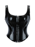 Corset with bright leather and breasted corset is fashionable and sexy. Wear a palace body-shaping coat outside the waist.