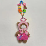Korean diy handmade custom bear acrylic rope pendant plush doll pendant cute doll bag pendant