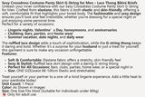 Sexy Crossdress Costume Panty Skirt G-String Thong for Men, Lace Gay Underwear, Mini Bikini Briefs, Ruffled Lace Lingerie