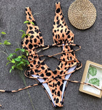 6 Colors New Sexy One Piece Swimsuit Swimwear Women Leopard Snakeskin Print Hollow Cross Straps One-piece Bathing Suit Beachwear
