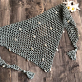 7 Colors Hollow Out Crochet Knitted Sarong Pareo Beach Cover Up Cover-ups Beach Dress Beach Wear Beachwear Female Women V7010