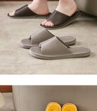 Big Size EU48 Indoor Slippers For Women Men Spring Summer House Shoes Soft Leather Anti-slip Open Toe Couples Home Floor Slides
