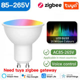 TNCE Tuya E27 E14 GU10 Bulb WIFI Zigbee, Dimmable Light LED lamps 2700-6500k RGB, Smart Life APP, Voice With Alexa Google Home