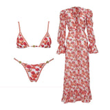 3Pcs Micro Bikini 2026 New Swimwear Women Swimsuit Sexy Brazilian Bikini Set Printed Thong Beachwear Bathing Suit Female Biquini