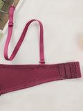 Women's sexy shell shaped bra with seamless gathering push ups and transparent shoulder straps for daily comfort underwear B2077