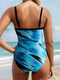 2026 Sexy Strappy Swimsuit One Piece Padded Printed Swimwear Women Bathers Bathing Swimming Swim Suit Female Beachwear
