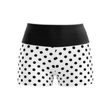 Summer Women's Dot Print Mini Casual Shorts Elastic High Waist Fold Over Slim Fit Shorts 2026 Fashion Going Out Daily Sporty