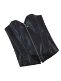 Zipper bone dress sexy chest support abdomen corset European and American court body shaping PU smooth tight bodice