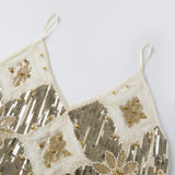 Women's Summer Sparkle Cami Tops Sleeveless Spaghetti Strap V Neck Sequin Camisole Party Rave Tops
