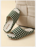 Breathable Cotton Linen Slippers For Women Men Summer Autumn House Shoes Anti-slip Keep Quiet Couples Home Floor Flax Slides