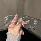 Retro Anti Blue Light Computer Glasses Frame Women Oversized Men Trendy Fashionable Stylish Eyeglasses Classic Spectacles Ouclos