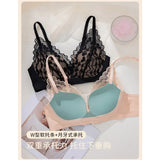 French Style Sexy Lace Underwear Set, Non-Padded Push Up Bra for Small Bust, Wirefree & Breathable, New Hot Bestseller MOYISU AB