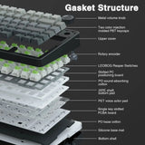 F75 Pro Gasket Mounted Wireless Gaming Mechanical Keyboard