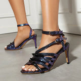 2026 Summer New Diamond Serpentine Fashion Decoration Shining Dance Hall Shoes Women's Wedding Sandals