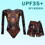 2026 Swimwear Women Long Sleeved Sun Protection One Piece Swimsuit Female's Sports Bathers Swimming Bodysuit Beach With Cover Up