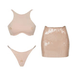 2026 Sexy Ring Bikini Women Swimsuit Female Swimwear Bandeau Biquini Thong Bathing Suit Swimming Suits Halter Bodysuit Beachwear