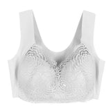 Shockproof Push-up Wireless Yoga Daily Bra Women Bra Wide Shoulder Strap Hollow Out Lace Seamless Thin Anti-exposure Comfort