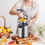 Electric Citrus Juicer Die Cast Zinc Shell With Two Cones