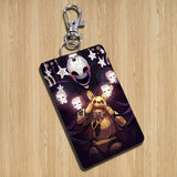 2026 A-FnafS oppression Rectangle ID Card Case Keychain Access Card Bag Key Tag Ring Leather Card Holder Key Ring Access