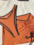 With Skirt Bandeau Brazilian Bikini Women Swimwear Female Swimsuit Three-pieces Bikini Set Bather Bathing Suit Swim Beachwear