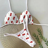 New Women's Bikini Split Print Swimwear Fashion G-string Beach Holiday