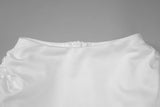FDYOUI Woman Clothing Fashion Folds Cropped T-shirts Ladies Elegant Zip-up Slim Tops Tees White Black Corset T Shirt High Street