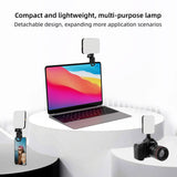 12W Mini Photographic Fill Light With Clip 156pcs High Brightness LED 5000Mah Battery 2500K-9000K Color Temperature