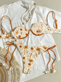 Strappy Underwire Bikinis 2026 Printed Swimwear Female Sexy Swimsuit Women Bathers Bathing Swimming Swim Suit Beachwear