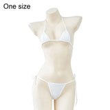 Sexy Mini Bathing Suit for Vacation Beach Women's Micro Triangle Bikini Set Halter String Side Tie Two Piece Swimsuit