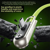 Portable Type C 240W Fast Charging Cable Phone Tablet Foldable Holder 2 In 1 Charging Cable Folding Bracket Earphone Data Wire