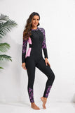 Woman Swimsuit One Piece Surfing Clothes Sport Style Long Sleeve Jumpsuit Diving Suit Women's Swimwear Female Swimming Bodysuit