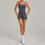 Outdoor Backless Yoga One Piece Suit Women Multiple Wearing Methods Sleeveless Slim Fit Pocket Stretch Sports Fitness Jumpsuit