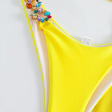 Mesh Skirt Halter Jewelled Diamond Bikini Female Swimsuit Women Swimwear Three-pieces Bikini Set Bathing Suit Swim Beachwear