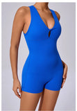 Padded Jumpsuit Sport Women Yoga Bodysuit Fitness Wear Gym Sportswear High Elastic Workout Running Clothes