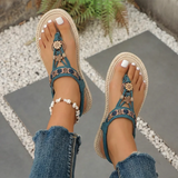 2026 Bohemia Style Flats Sandals Women Summer Slip On Clip Toe Beach Sandles Woman Lightweight Plus Size 43 Gladiator Sandalias