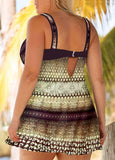 DEKA Women Plus Size Tankini Set Bikini Print Swimwear Brazilian Monokini Swimsuit Bodysuit Vintage Retro Bathing Suit