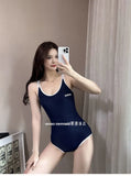 New year's one-piece swimsuit for women, conservative and slimming, gathering girls, Instagram style hot spring swimsuit