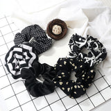 5Pcs/Lot Girl Pink Red Hair Band Accessories Fashion Large Hair Ties Solid Color Elastic Scrunchies For Women Ponytail Hairstyle