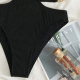 Sexy Ribbed Underwired Bra Cup Female Swimwear One Piece Swimsuit Women Backless Monokini High Cut Bathing Suit Swim Bodysuit