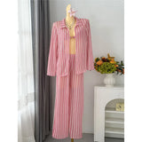 4PCS Striped With Long Sleeve Pants Bikini Female Swimsuit Women Swimwear Bather Bathing Suit Swim Four-pieces Bikini set K8072