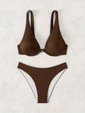 ZTVitality Sexy Solid Bikini Set 2024 New Arrival Biquini Push Up Undearwire Swimsuit Women Swimwear Summer Beachwear Brazliian
