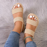 Big Size Minimalist Slingback Wedge Sandals For Women Outdoor Summer Platform Shoes Light Weight Soft EVA Female Leisure Sandals