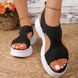Summer Hollow Out Platform Sandals Women Fashion Open Toe Arch Support Sandal Woman Thick Bottom High Heel Sports Sandals Female