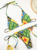 2025 Polka Dot Mini Micro String Bikini Women Swimsuit Female Bikinis Brazilian Swimwear Two Pieces Bikini Set Bathing Suit Swim