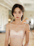 Summer Strapless Lace Bralette Beachwear Teen Girl Light Support Breathable Wirefree Foldable Comfort AU Student Bra Set MOYISU