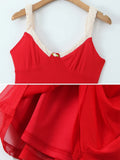 V Neck Spaghetti Strap Red Party Women's Dress Flower Decor Elegant Sleeveless Bodycon Maxi Vestidos 2025 Beach Casual Long Robe