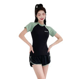 Swimsuit Women's Plus Size Two-piece Split Style Sports Style Conservative Slimming Hot Spring Ins Style Full Body Professional