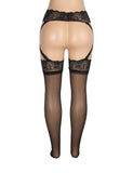 Luxury Lace Pantyhose Garter Belt Tights Cross Lace Waistband High Elastic Sexy Stockings Women Fashion Hosiery Plus Size XS-5XL