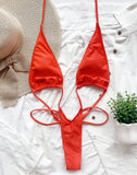 Sexy Extreme Mini Micro String Women Swimwear One Piece Swimsuit Female Cross Backless Monokini High Cut Bathing Suit Swim Lady