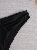 2026 Black Sexy Swimsuit Only Pants High Cut Swimwear Women Solid Bathers Bathing Swimming Trunks Swim Suit Female XXL